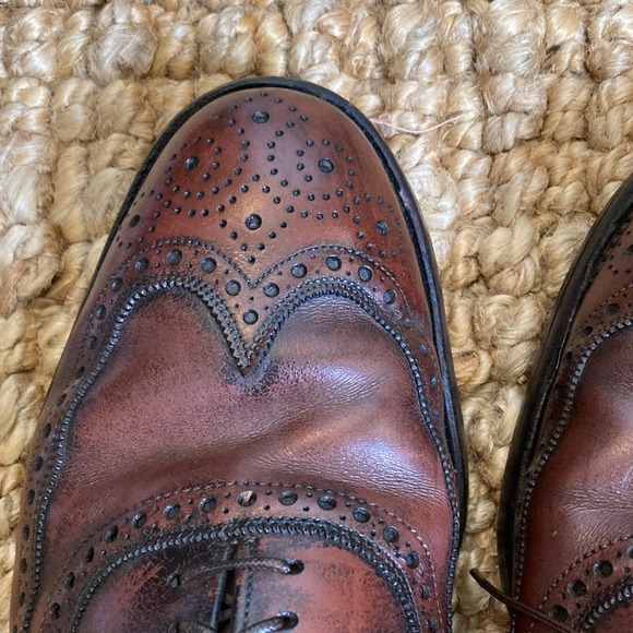 Allen Edmonds Mens Boulevard Classic Brown Brogue Wingtip Dress Shoes Size 10.5D - Picture 14 of 14